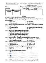 Đề kiểm tra học kỳ II môn Tin học Lớp 6 - Năm học 2018-2019 - Trường THCS Ba Lòng (Có đáp án)